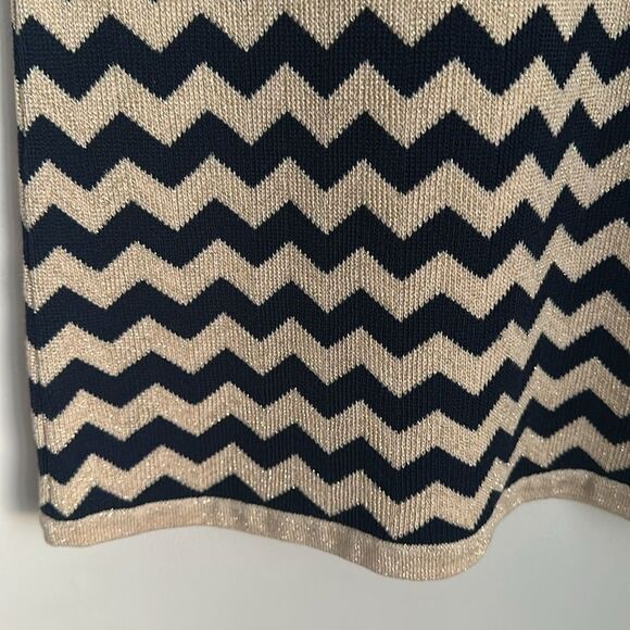 LILLY PULITZER Santana Dress True Navy Metallic Stripe Nautical Size M - Picture 10 of 11